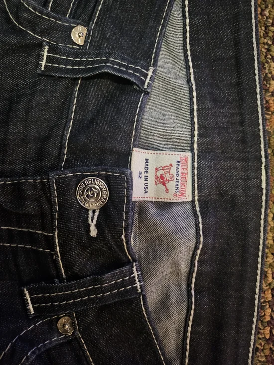 True Religion Dark Indigo Straight Leg Jeans - Picture 4 of 6